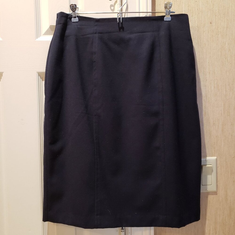 Lauren Matthews Navy Straight Skirt Sz 14